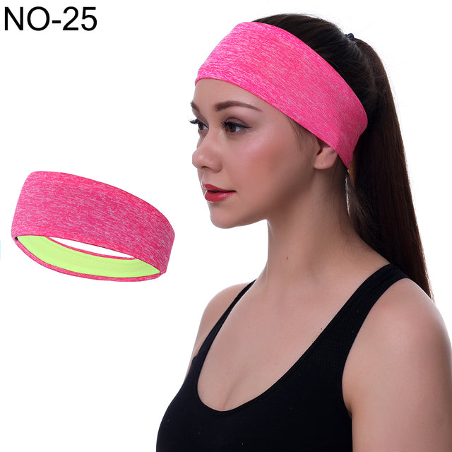 Men sweatband sports Headband Stretch Elastic Women Yoga Running hair band for men  Outdoor Sport Headwrap Fitness Sports safety