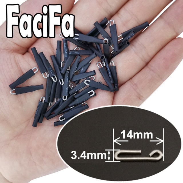 20 pcs Safety Lead Snap Heat Shrink Tube Enganche Rapido Fast Fishing Snaps enchufe rapido Fishing Connector Carp Fishing Hook