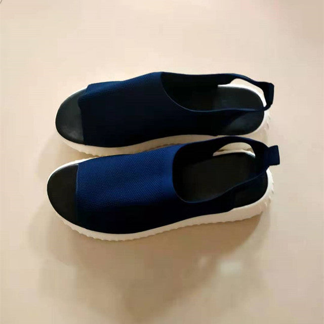 2021 New Women's Soft & Comfortable Sandals Mesh Upper Breathable Sandals Adjustable Cross-strap Design Sandalias Mujer 2020