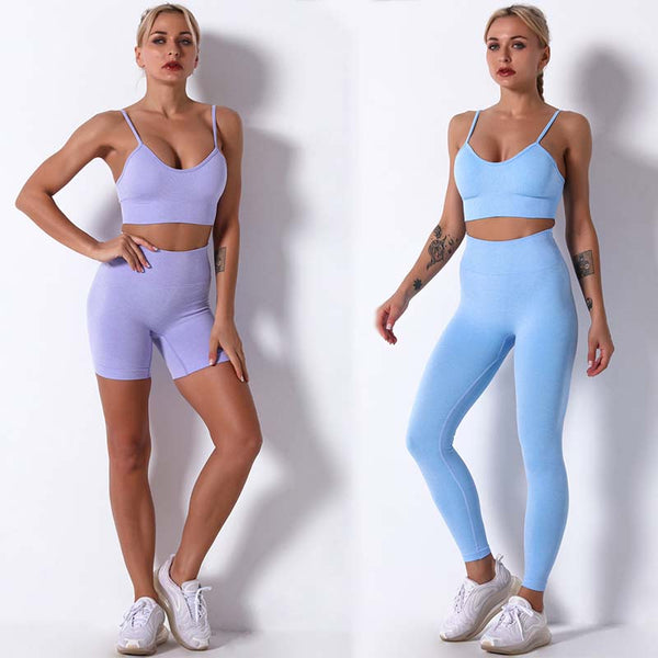 2 piece Seamless Gym Set Yoga Pants Clothing Bra Leggings Workout Shorts Sportswear Fitness Ensembles Sports Wear Women Outfits