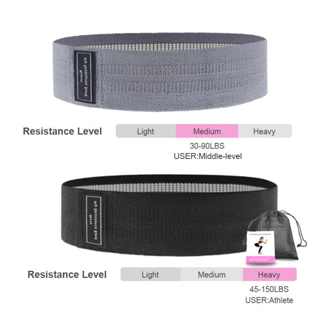 Drop Shipping 1Pcs OEM Hip Leg Training Rubber Fitness Resistance Bands Booty Fabric Resistance Bands Set Elastic Band For Sport