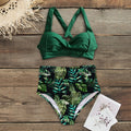 Sexy High Waist Bikinis 2021 New Halter Swimwear Women Swimsuit Female Bikini Set Print Bodysuit Bathing Suit Summer Biquini XXL