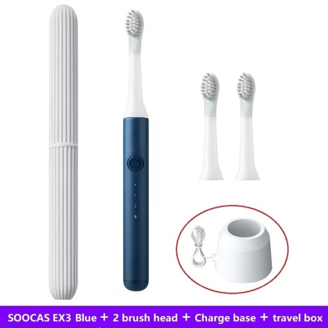 SOOCAS SO WHITE PINJING EX3 Sonic Electric Toothbrush Ultrasonic Automatic Smart Tooth Brush USB Wireless Charge Base Waterproof