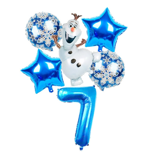 elsa Disney Frozen princess helium balloons 32inch number Baby shower girl foil globos birthday party decorations kids toys