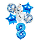 elsa Disney Frozen princess helium balloons 32inch number Baby shower girl foil globos birthday party decorations kids toys