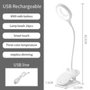 Led Desk Lamp 3 Color Stepless Dimmable Touch Foldable Table Lamp Bedside Reading Eye Protection Night Light DC5V USB Chargeable