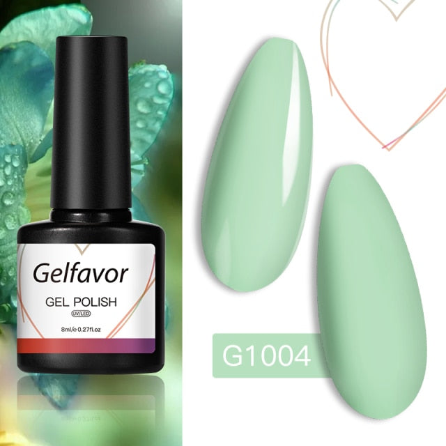 Gelfavor Nail Gel polish 8ml Varnish Hybrid Manicure Set For Nail Art Semi Platinum Painting UV LED Lamp Nails Gel polish