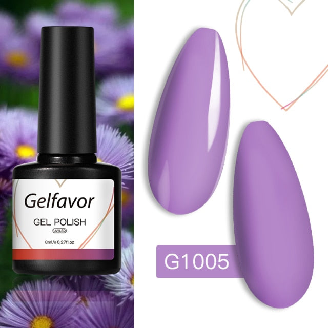 Gelfavor Nail Gel polish 8ml Varnish Hybrid Manicure Set For Nail Art Semi Platinum Painting UV LED Lamp Nails Gel polish