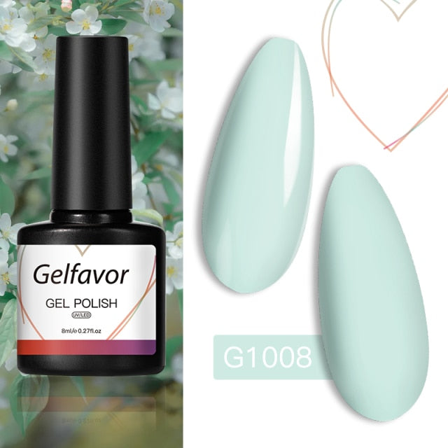 Gelfavor Nail Gel polish 8ml Varnish Hybrid Manicure Set For Nail Art Semi Platinum Painting UV LED Lamp Nails Gel polish