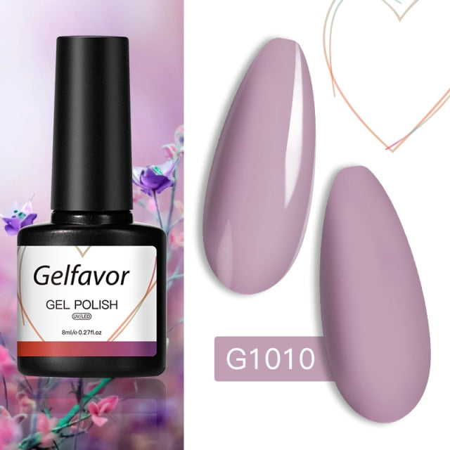 Gelfavor Nail Gel polish 8ml Varnish Hybrid Manicure Set For Nail Art Semi Platinum Painting UV LED Lamp Nails Gel polish