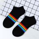 Fashion Socks Cotton Rainbow Stripes Christmas Gift Classic Warm Casual Tide Harajuku Funny Cute Pop Korean Socks For Women