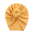 Solid Ribbed Bunny Knot Turban Hats for Baby Boys Girls Beanies Striped Thin Elastic Caps Bonnet Newborn Toddler 0-4T Headwraps