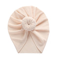 Solid Ribbed Bunny Knot Turban Hats for Baby Boys Girls Beanies Striped Thin Elastic Caps Bonnet Newborn Toddler 0-4T Headwraps