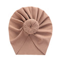 Solid Ribbed Bunny Knot Turban Hats for Baby Boys Girls Beanies Striped Thin Elastic Caps Bonnet Newborn Toddler 0-4T Headwraps