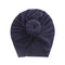 Solid Ribbed Bunny Knot Turban Hats for Baby Boys Girls Beanies Striped Thin Elastic Caps Bonnet Newborn Toddler 0-4T Headwraps
