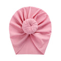 Solid Ribbed Bunny Knot Turban Hats for Baby Boys Girls Beanies Striped Thin Elastic Caps Bonnet Newborn Toddler 0-4T Headwraps
