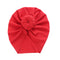Solid Ribbed Bunny Knot Turban Hats for Baby Boys Girls Beanies Striped Thin Elastic Caps Bonnet Newborn Toddler 0-4T Headwraps