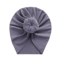 Solid Ribbed Bunny Knot Turban Hats for Baby Boys Girls Beanies Striped Thin Elastic Caps Bonnet Newborn Toddler 0-4T Headwraps