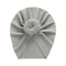 Solid Ribbed Bunny Knot Turban Hats for Baby Boys Girls Beanies Striped Thin Elastic Caps Bonnet Newborn Toddler 0-4T Headwraps