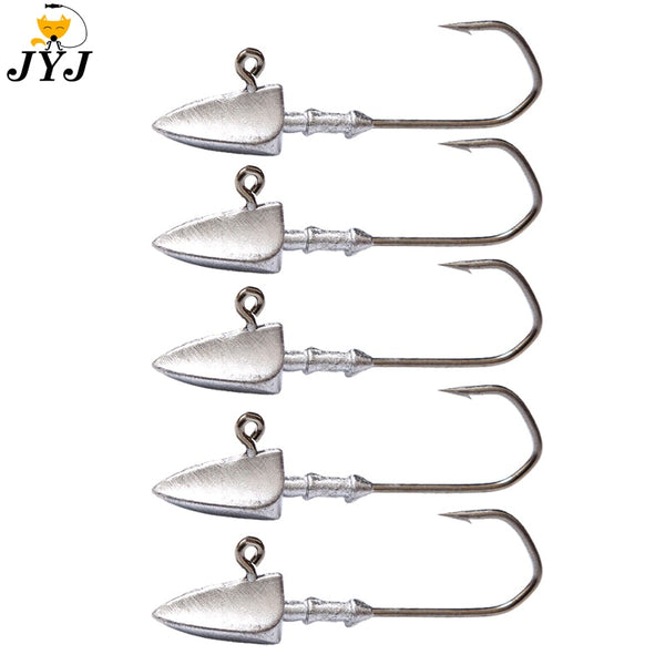 5pcs/lot Triangle Head Hooks 3.5g 5g 7g 10g 14g 20g Ship type fishing hook soft worm jig Lure Hook Jig Head Fishing Tackle Hooks