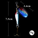 QXO Novel Jig Fishing Lures 9g Spoon Metal Jig Winter Goods For Fishing Hard Jigging Spinners Jerkbait Shad Spoon Bait
