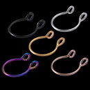 3pcs Stainless Steel Nose Hoop Ring Septum Lip Studs Cartilage Earrings Circular Tragus Ear Piercing Horseshoe Body Jewelry 16G