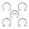 3pcs Stainless Steel Nose Hoop Ring Septum Lip Studs Cartilage Earrings Circular Tragus Ear Piercing Horseshoe Body Jewelry 16G