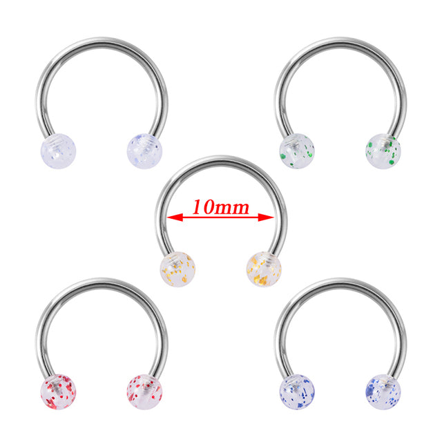 3pcs Stainless Steel Nose Hoop Ring Septum Lip Studs Cartilage Earrings Circular Tragus Ear Piercing Horseshoe Body Jewelry 16G