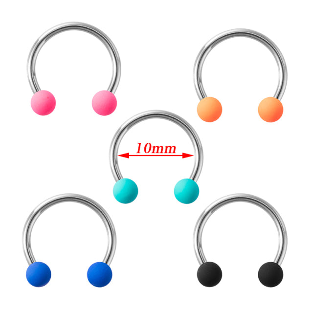 3pcs Stainless Steel Nose Hoop Ring Septum Lip Studs Cartilage Earrings Circular Tragus Ear Piercing Horseshoe Body Jewelry 16G