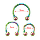 3pcs Stainless Steel Nose Hoop Ring Septum Lip Studs Cartilage Earrings Circular Tragus Ear Piercing Horseshoe Body Jewelry 16G