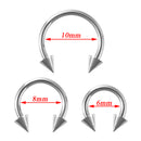 3pcs Stainless Steel Nose Hoop Ring Septum Lip Studs Cartilage Earrings Circular Tragus Ear Piercing Horseshoe Body Jewelry 16G