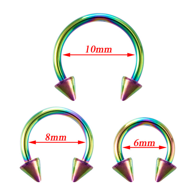 3pcs Stainless Steel Nose Hoop Ring Septum Lip Studs Cartilage Earrings Circular Tragus Ear Piercing Horseshoe Body Jewelry 16G