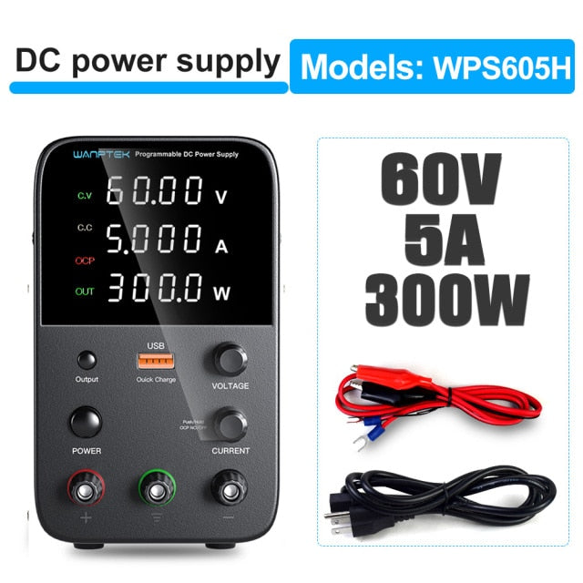 Wanptek Adjustable DC power supply 30V 10A LED Digital Lab Bench Power Source Stabilized Power Supply Voltage Regulator Switch
