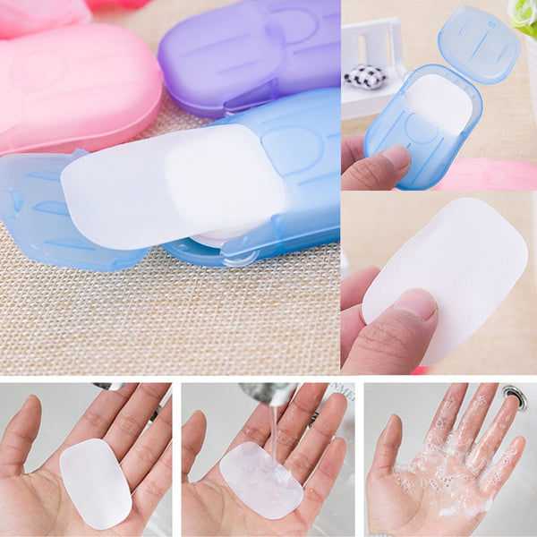 20PCS Disposable Soap Paper Travel Soap Paper Washing Hand Bath Clean Scented Slice Sheets Mini Paper Soap New 2021