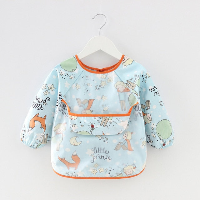 Baby Bib Waterproof Apron Long Sleeve Art Smock for Kids Baby Stuff Chest Protection Feeding Bibs