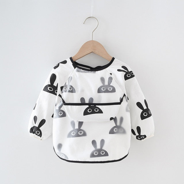 Baby Bib Waterproof Apron Long Sleeve Art Smock for Kids Baby Stuff Chest Protection Feeding Bibs