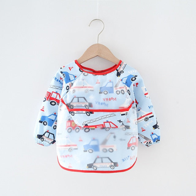 Baby Bib Waterproof Apron Long Sleeve Art Smock for Kids Baby Stuff Chest Protection Feeding Bibs