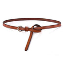 Adjustable PU Leather Ladies Dress Belts Skinny Thin Women Waist Belts Strap Gold Color Buckle Female Belts pasek damski