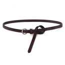 Adjustable PU Leather Ladies Dress Belts Skinny Thin Women Waist Belts Strap Gold Color Buckle Female Belts pasek damski