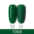 7ml HNUIXTop Coat UV Nail Polish Matte Color Gel Nail Polish Dissolvable Green Series Nail Paint Semi-Permanent Manicure Gel