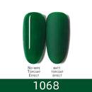 7ml HNUIXTop Coat UV Nail Polish Matte Color Gel Nail Polish Dissolvable Green Series Nail Paint Semi-Permanent Manicure Gel