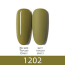 7ml HNUIXTop Coat UV Nail Polish Matte Color Gel Nail Polish Dissolvable Green Series Nail Paint Semi-Permanent Manicure Gel