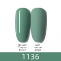 7ml HNUIXTop Coat UV Nail Polish Matte Color Gel Nail Polish Dissolvable Green Series Nail Paint Semi-Permanent Manicure Gel