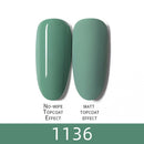 7ml HNUIXTop Coat UV Nail Polish Matte Color Gel Nail Polish Dissolvable Green Series Nail Paint Semi-Permanent Manicure Gel