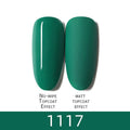 7ml HNUIXTop Coat UV Nail Polish Matte Color Gel Nail Polish Dissolvable Green Series Nail Paint Semi-Permanent Manicure Gel