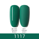 7ml HNUIXTop Coat UV Nail Polish Matte Color Gel Nail Polish Dissolvable Green Series Nail Paint Semi-Permanent Manicure Gel