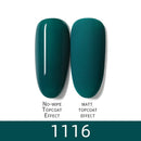7ml HNUIXTop Coat UV Nail Polish Matte Color Gel Nail Polish Dissolvable Green Series Nail Paint Semi-Permanent Manicure Gel