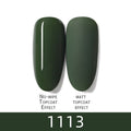 7ml HNUIXTop Coat UV Nail Polish Matte Color Gel Nail Polish Dissolvable Green Series Nail Paint Semi-Permanent Manicure Gel