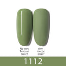 7ml HNUIXTop Coat UV Nail Polish Matte Color Gel Nail Polish Dissolvable Green Series Nail Paint Semi-Permanent Manicure Gel