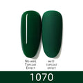 7ml HNUIXTop Coat UV Nail Polish Matte Color Gel Nail Polish Dissolvable Green Series Nail Paint Semi-Permanent Manicure Gel